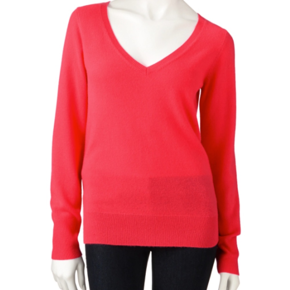 Apt9 3X NWOT Cherry Tomato Red V-neck Sweater Plus